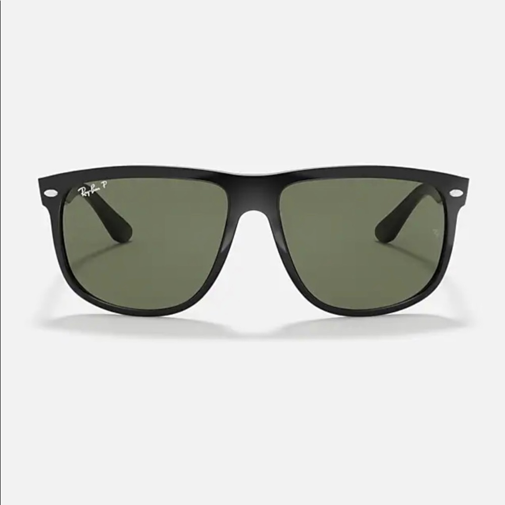 WORN ONCE- Ray-Ban Black Sunglasses - Green Tint